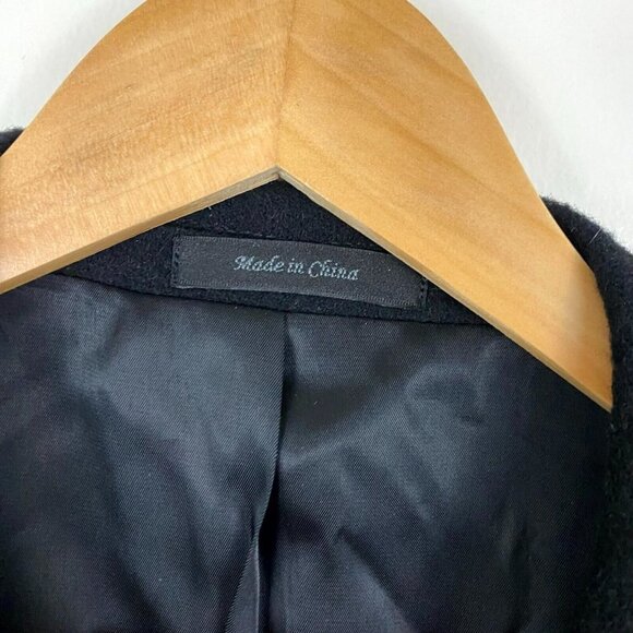 Chaps 100% Camel Hair Blazer Suit Jacket Men's Size 46R Black Single-Breasted - Picture 15 of 15